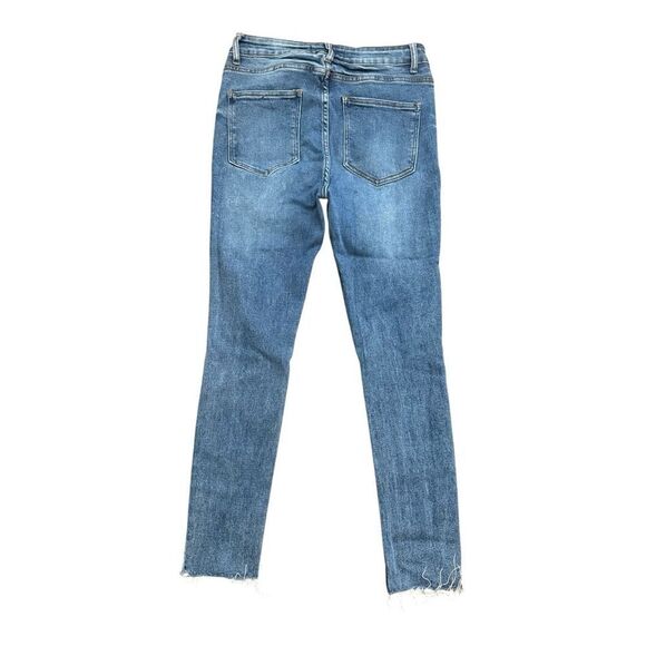 Crystal Rock Distressed Blue Skinny Jeans Women’s Size 15 Ripped Trendy Style - Picture 2 of 7